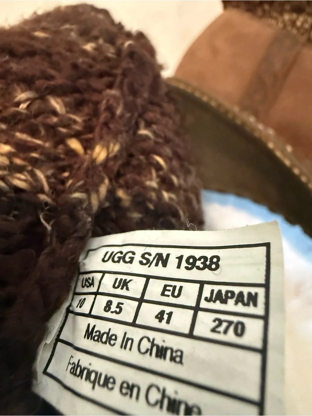 UGG Brown Knit-Shaft Boots